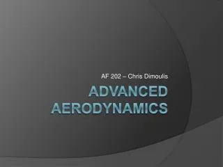 Advanced Aerodynamics