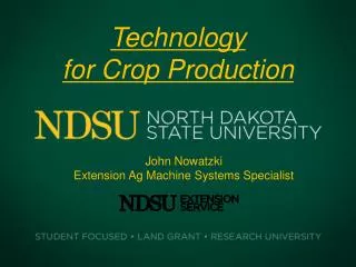 Technology for Crop Production