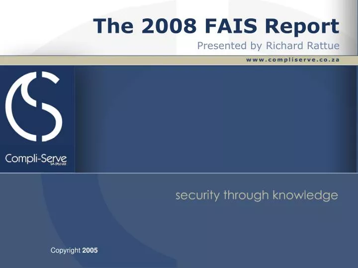 the 2008 fais report