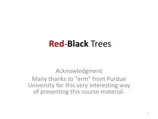 red black trees