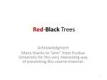 Red - Black Trees - slide 1