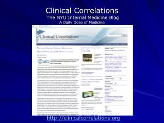 Clinical Correlations The NYU Internal Medicine Blog A Daily Dose of Medicine