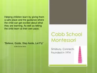 Cobb School Montessori