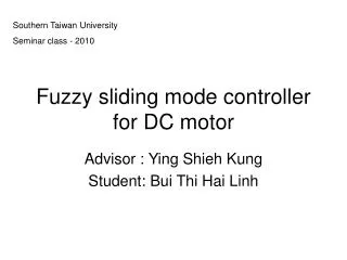 Fuzzy sliding mode controller for DC motor