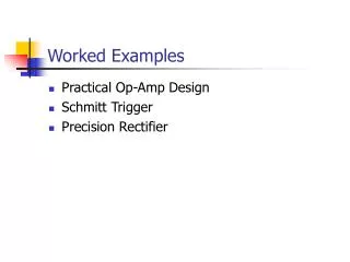 Worked Examples