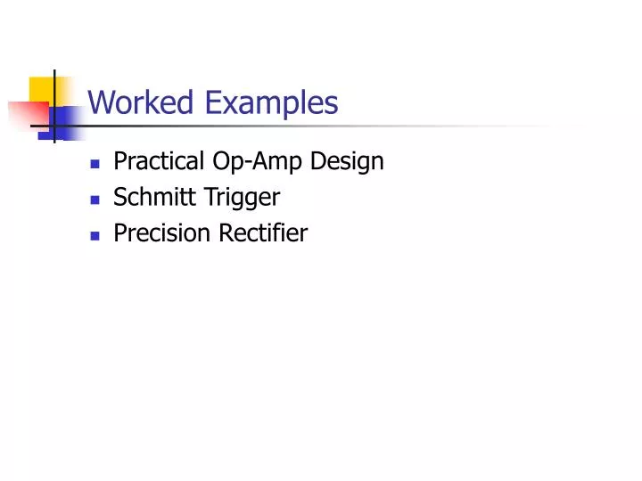 worked examples