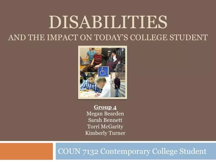 disabilities and the impact on today s college student