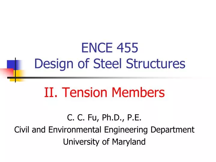 ence 455 design of steel structures