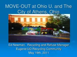 MOVE-OUT at Ohio U. and The City of Athens, Ohio