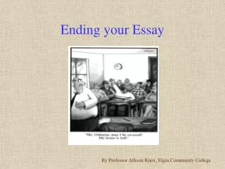 Ending your Essay