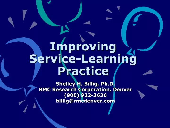 improving service learning practice