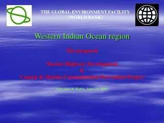 Western Indian Ocean region The proposed Marine Highway Development &amp;