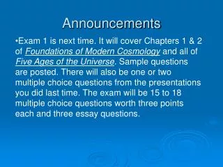 announcements