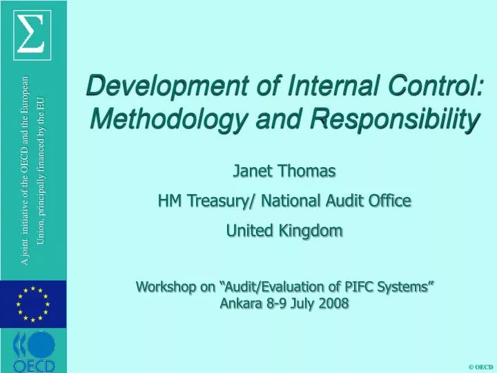 development of internal control methodology and responsibility
