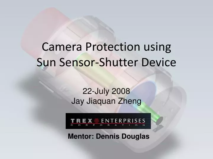camera protection using sun sensor shutter device