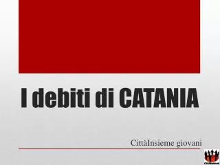 i debiti di catania
