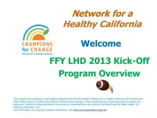 Network for a Healthy California