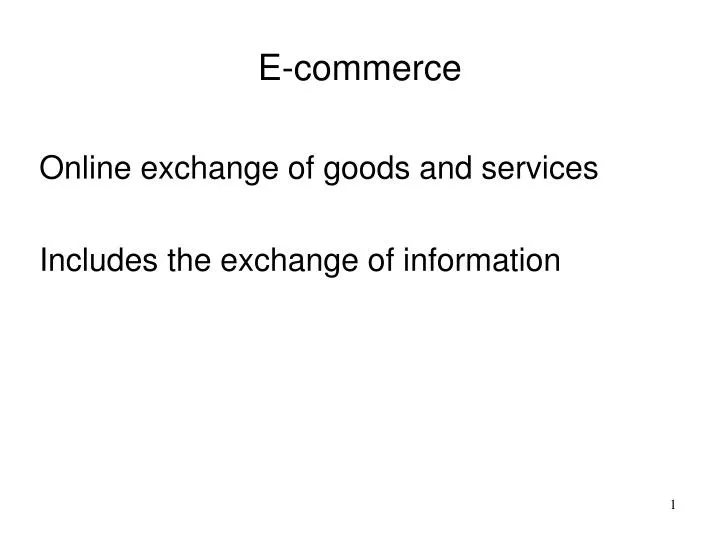 e commerce