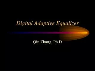 Digital Adaptive Equalizer