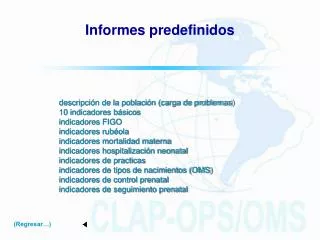 informes predefinidos
