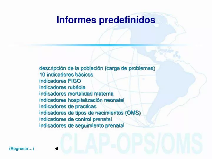 informes predefinidos