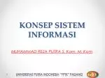 KONSEP SISTEM INFORMASI - slide 1