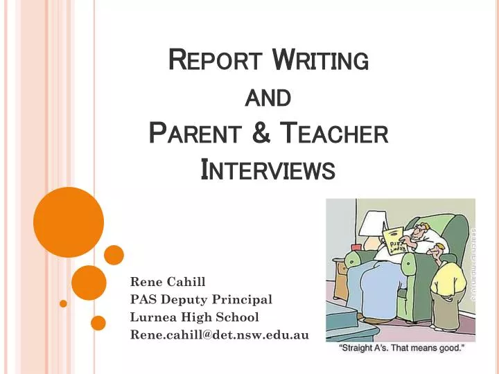 report writing and parent teacher interviews