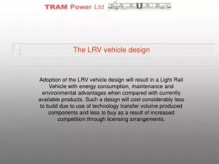 The LRV vehicle design