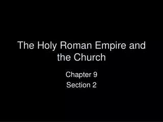 The Holy Roman Empire and the Church