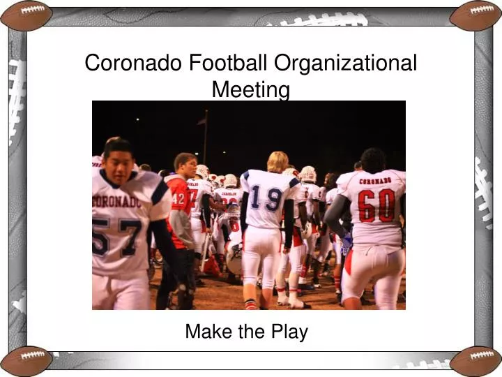 coronado football organizational meeting