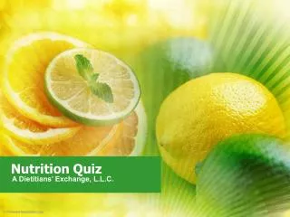 Nutrition Quiz