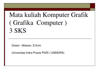 mata kuliah komputer grafik grafika computer 3 sks