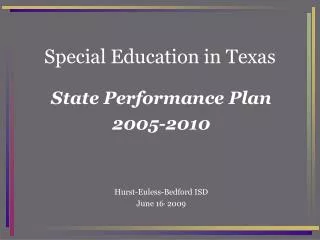 Special Education in Texas