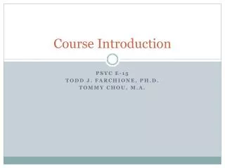 course introduction