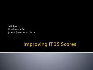 Improving ITBS Scores