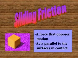 Sliding Friction