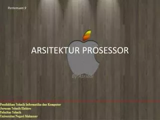 ARSITEKTUR PROSESSOR