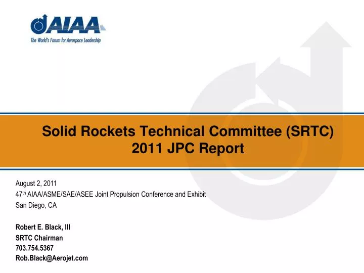 solid rockets technical committee srtc 2011 jpc report