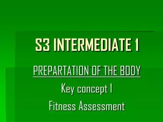 S3 INTERMEDIATE 1