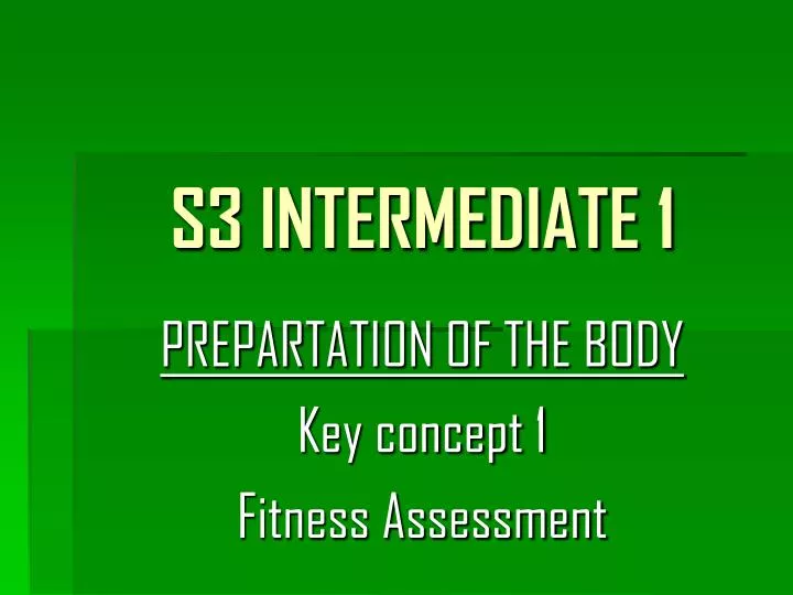 s3 intermediate 1