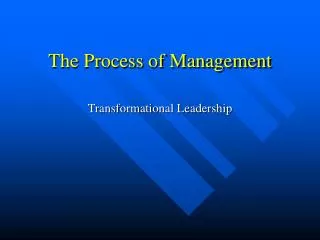 The Process of Management