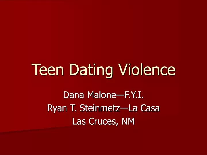 teen dating violence