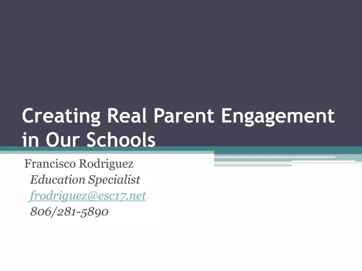 creating real parent engagement in our schools