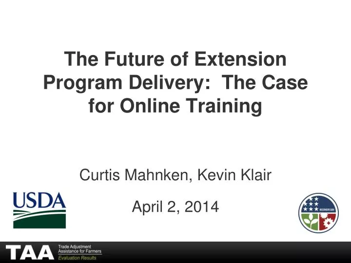 the future of extension program delivery the case for online training