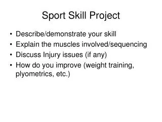 Sport Skill Project
