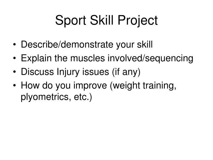 sport skill project