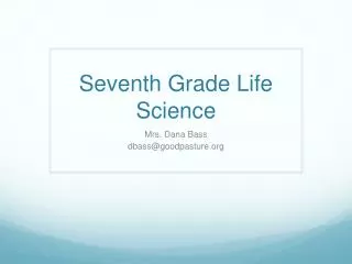 Seventh Grade Life Science