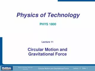 Physics of Technology PHYS 1800