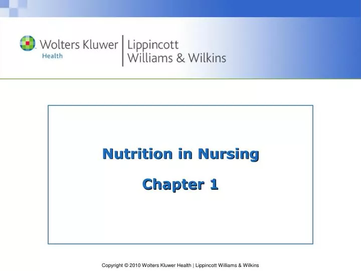 nutrition in nursing chapter 1