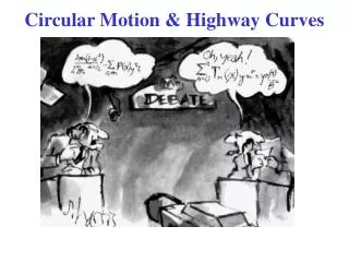 Circular Motion &amp; Highway Curves